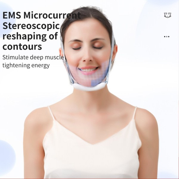Dubbel Chin Reducer V Face Massager Shape Ansiktsbehandling Lifting Blankning Microcurrent Beauty Device