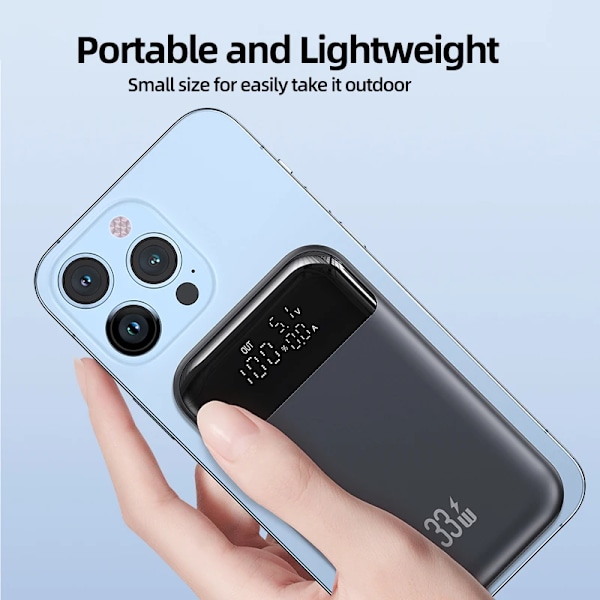 Mini virta pankki 10000mAh 33W PD pikalataus virta pankki
