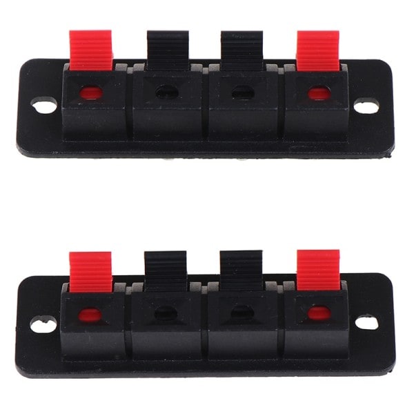 2 Pcs 4 Positioner Stik Terminal Push In Jack Fjeder Load Audio Speaker Terminals