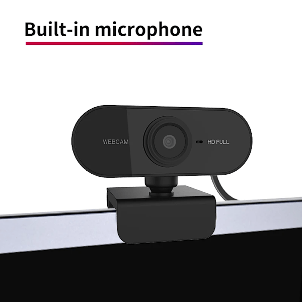 Online kurs webbkamera 1080P kamera inbyggd mikrofon högupplöst kamera laptop konferens kamera utan drivrutin