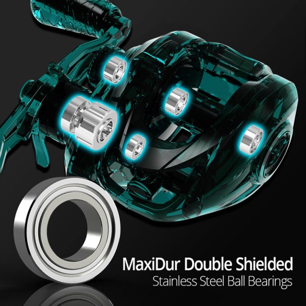 Crixus 7+1BBs 8KG Max Drag 206g Super Light Weight Baitcasting Reel Magnetic Breme System