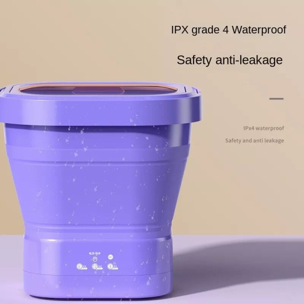 8,5L Big Kapacitet Vikbar Tvätt Maskin Bärbar Mini Strumpor Underkläder Trosor Tvätt Maskin