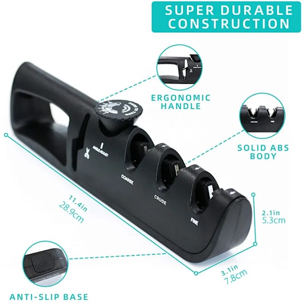 Kniv sliper vinkel justerbar 4 trinn saks sliping stein