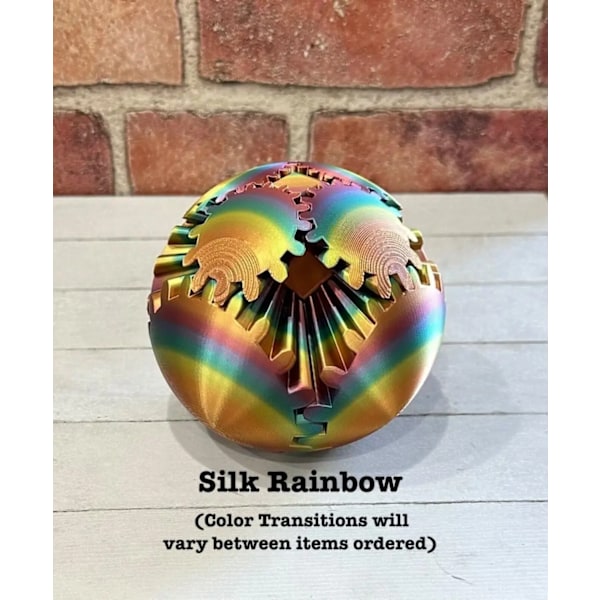3D Printed Kugghjul Ball Roterande Leksak Skrivbord Dekorativ Modell Ornament