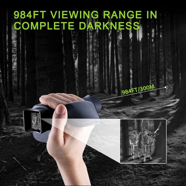 Monokulär Natt Vision Enhet 1080P HD Infraröd 5x Digital Zoom Jakt Teleskop