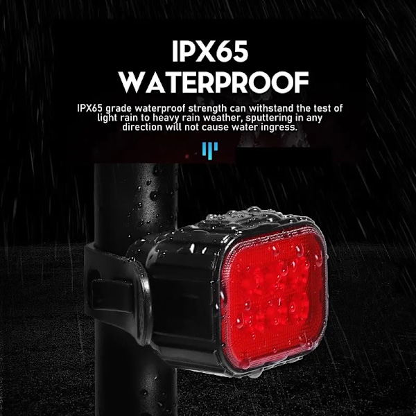 2 stykker Cykel Q6 Lys Sæt Cykel LED Foran Bag lygter USB Opladning MTB Road Cykel Highlight Lampe Cykling Lys