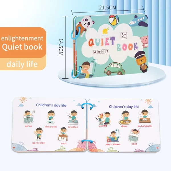 Barn Stille Optaget Bog Montessori Baby Uddannelsesmæssigt Legetøj Logisk Livsevne Sortering Match Spil Baby Klistermærke Legetøj