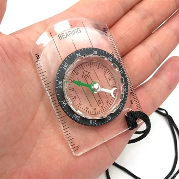 Udendørs Camping Vandreture Transparent Plastik Kompas Kompas Proportional Fodaftryk Rejse Kompas Værktøjer
