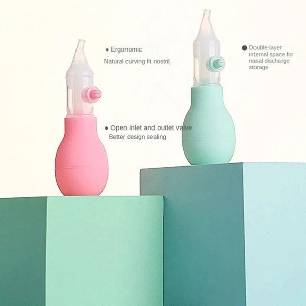 Ny Född Silikon Baby Säkerhet Näsrengöring Dammsug Sug Barn Nasal Aspirator