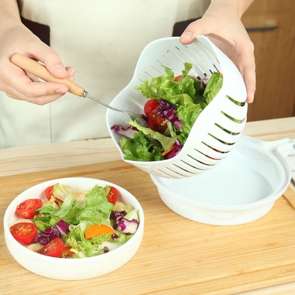 Hackare Grönsak Sallad Cutter Skärning Skål Grönsak skivor Skär frukt för kök verktyg