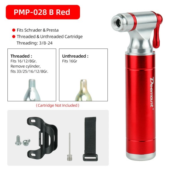 Polkupyörä CO2 täyttö sopii Presta Scrader venttiili maantie MTB rengas nopea pumppu kierre