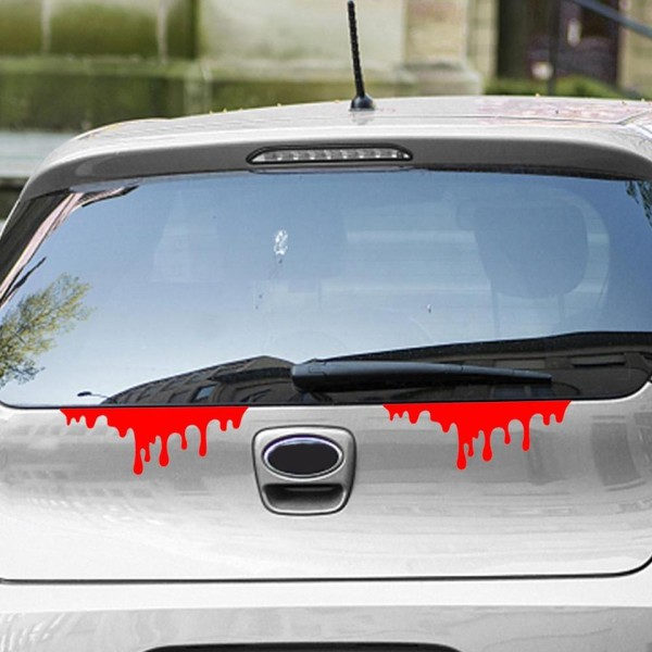 Auto Punainen Veri Drips Tarrat Auto Halloween teema tyyli koriste lasi auto ajovalo tarra