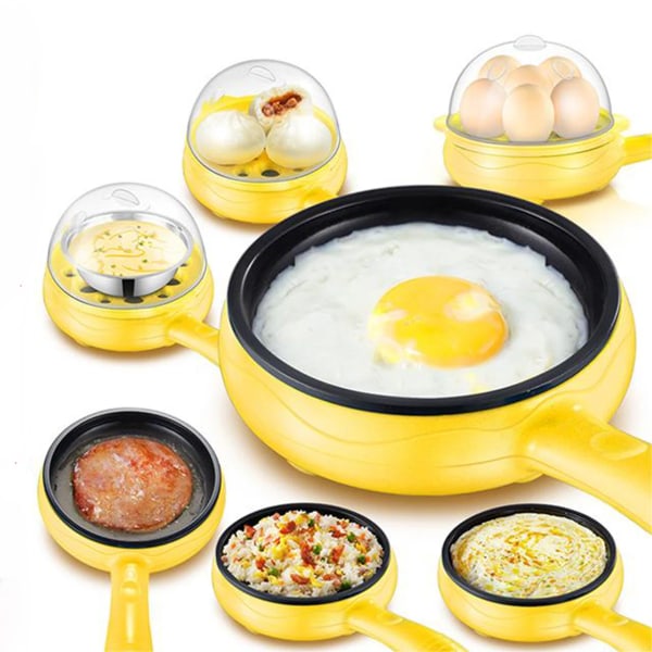 Elektrisk Steke Panne Omelett Dampkoker Egg Komfyr Egg Mini Plug-in Steke Panne Automatisk Slå av