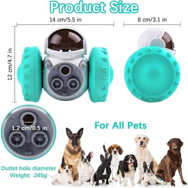 Hunde Puslespill Leker Kjæledyr Mat Interaktiv Tumbler Slow Fôr Hund Leke Snack Godbit Dispenser