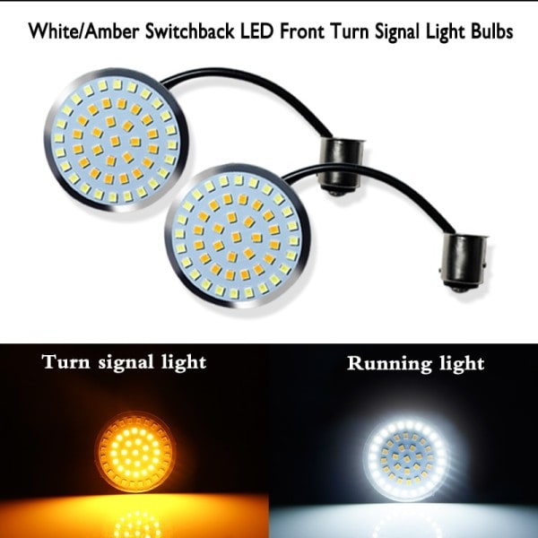 4PCS 1157 Bullet 2 tum Switchback LED Front Vrid Signal Ljus Glödlampor För Harley Davidson