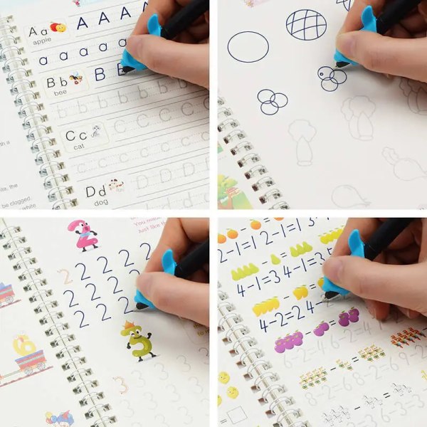 Montessori lelut  englanti ranska kopiokirjat kynä lapset's kirjoitus tarra taika kopiokirja