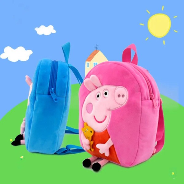 Peppa gris barn plysch ryggsäck George dagis ryggsäck tecknad axel väska