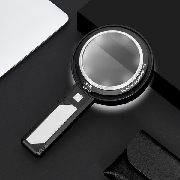 LED Håndholdt Lup Glas Antik Smykker Luppe Bærbar Metal Læse Lup