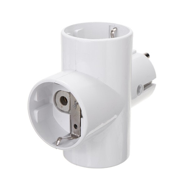 1st ABS fler ström uttag  flerplugg 3-vägs fler plugg uttag adapter