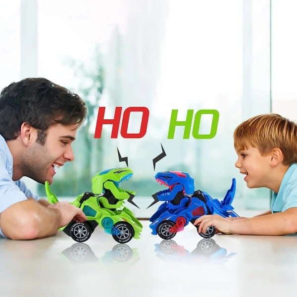 Automatisk Transform Robot Modell Dinosaur Med Lys Musikk Tidlig Educational Dino Toy