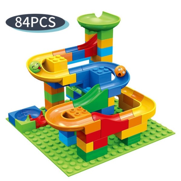84 STK Små Størrelse Marmor Race Run Blocks Maze Ball Track Building Blocks