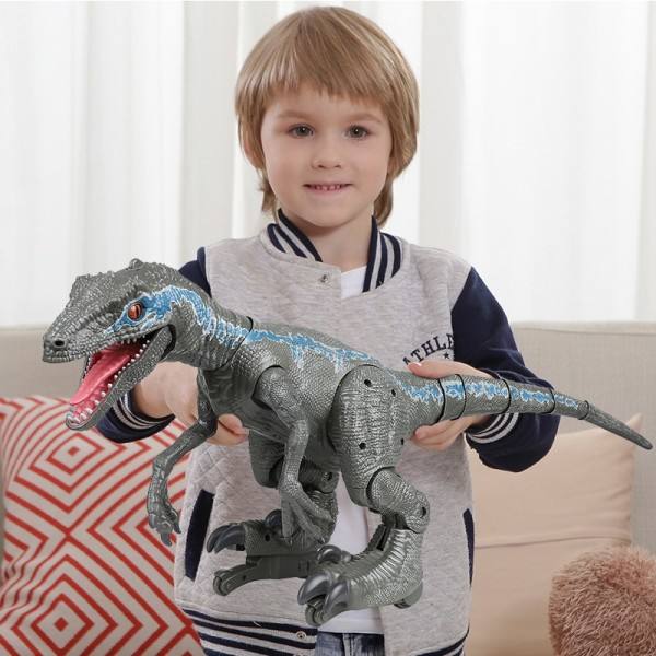 2.4G RC Dinosaur Älykäs Raptor  Kaukosäädin Jurassic Dinosaur lelu sähkö kävely eläimet  lelut lapsille