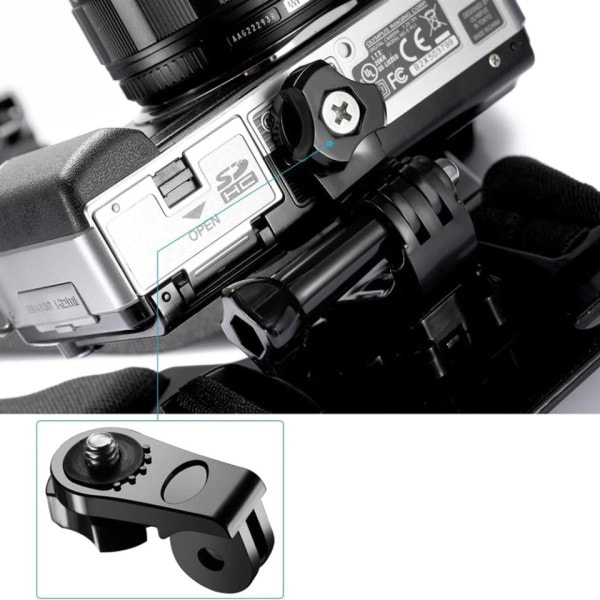 Kamera Bridge Adapter för Gopro Mounts 1/4 tum Screw Hole for Sony Mini Cam Action Camera