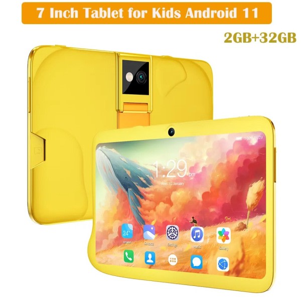 Læring Tablet til Børn Android 11 2GB 32GB 7 Tommer Børn Tablet Småbørn Uddannelsesmæssigt Legetøj