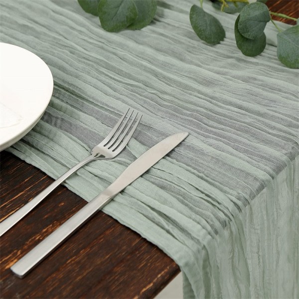 Gasbind Bord løper Rustikk Bryllup Bord Dekor Boho Bryllup Mottak Jule Bord løpere