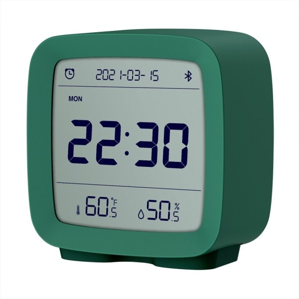 Smart Bluetooth Digital alarm klokke med flere alarmer med temperatur og fuktighet display