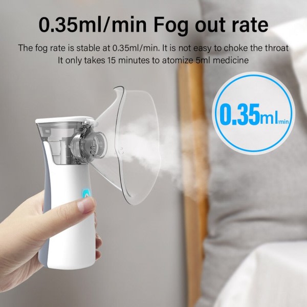 Medisinsk Silent Mesh Nebulisator Håndholdt Astma Inhalator