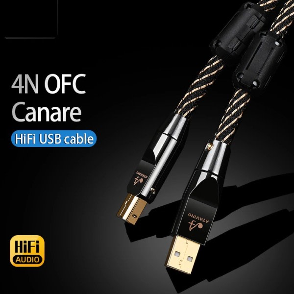HIFI USB OTG kaapeli USB tyyppi A B USB kaapeli 6N OFC tyyppi C tyyppi B ääni kaapeli dekooderi