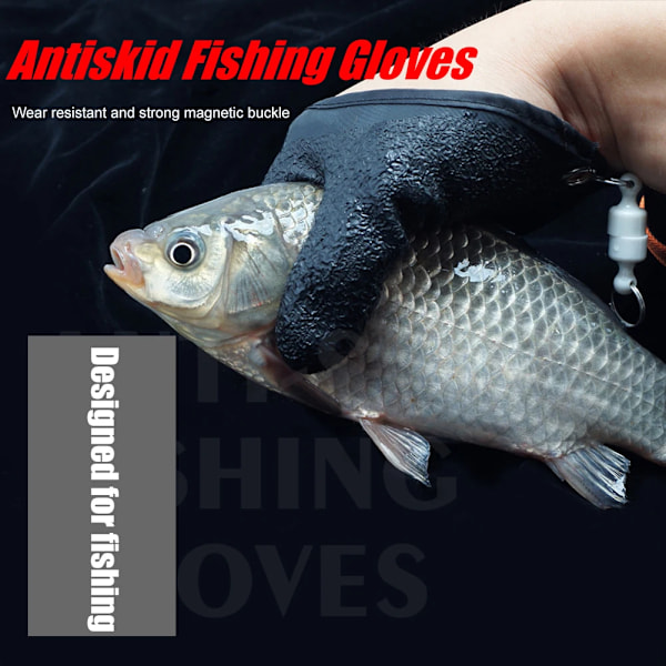 Fiske handsker Anti-skrid Beskyt Hånd mod Puncture Rad Fisherman Professional Fang Fisk Latex Jagt handsker