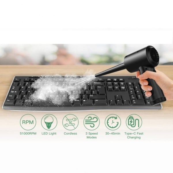 Sladdlös Air Duster Blower Multi-Use Portable Compressed Air Duster,Electric Air Duster Computer Cleaner