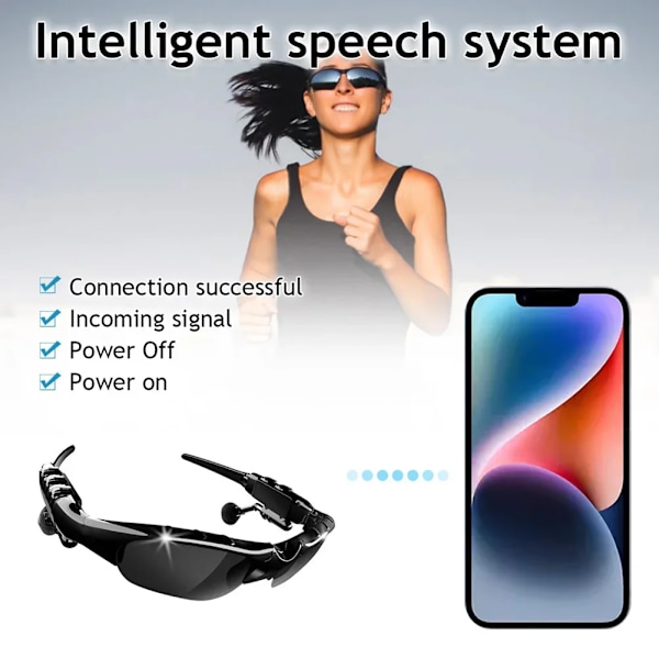 5.0 Smart Bluetooth ääni lasit ulkoilu urheilu pyöräily surround ääni kuulokkeet musiikki puhelu polarisoidut aurinkolasit