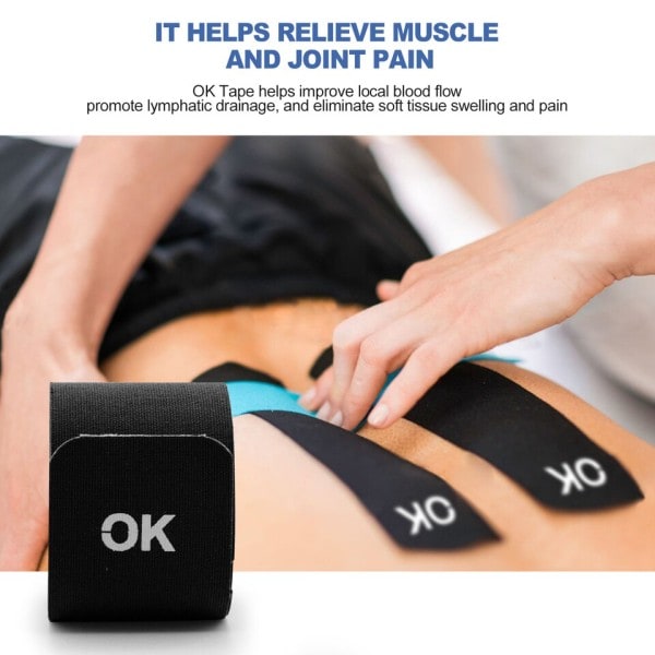 Kinesiologi Tejp Precut 20 Strips Latex Free Elastic Athletic Bandage