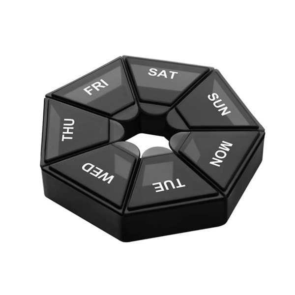 Pille etui Plastic 7 Days Tablet Slik æske Bærbar Opbevaring Tablet holder Rejsearrangør Pille dispenser