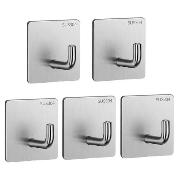5 bitar aluminium legering svart rock krok väggkrok handduk krok för badrum rock självhäftande rostsäker krok hängare för kök maskinvara