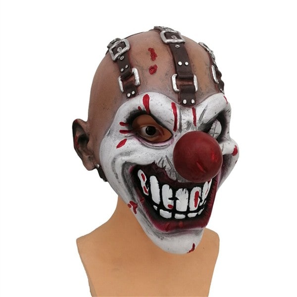 Halloween läskig mask skräck fint klänning fest latex läskigt clown mask enögd joker mask