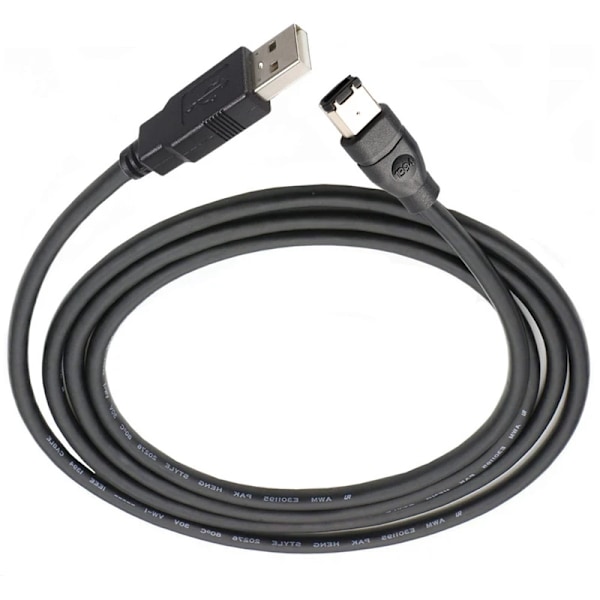 Firewire IEEE 1394 6 Pin Han til USB 2.0 A Han Adaptor Konverter Kabel ledning