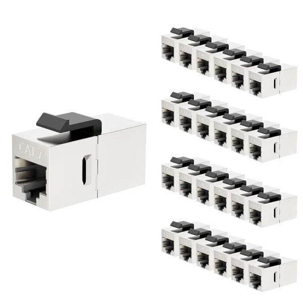 Kobling RJ45 Keystone Shielded Coupler Shielded Hun til Hun RJ45 Inline Kobler Keystone Jack
