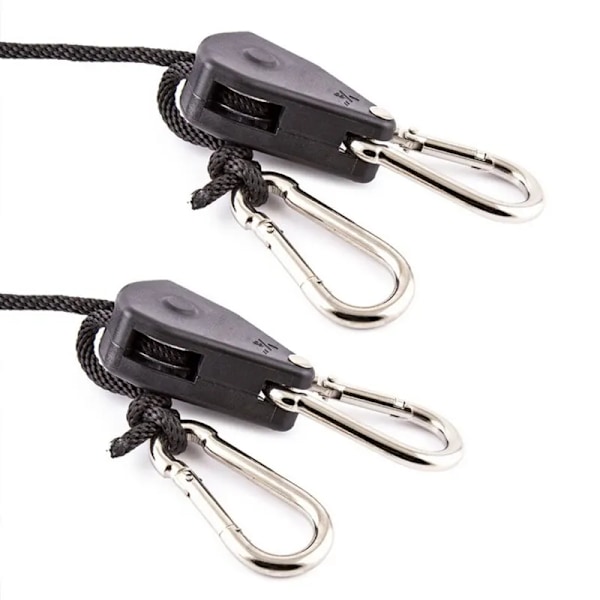 Hög kvalitet 4 stycken Justerbar 8tum Lanyard Hängande för tält Fläkt Grow Plant Lampa Rejs Rinskiva Lyfthjul Rimskiva krok