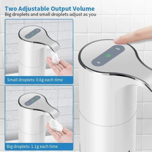 450Ml Automatisk Tvål Dispenser Beröringsfri Skummande Tvål Dispenser Uppladdningsbar Vattentät Skum Tvål Pump Dispenser