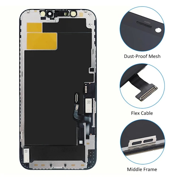 Skärm skydd  För iPhone XS LCD Display Skärm Support 3D Touch True