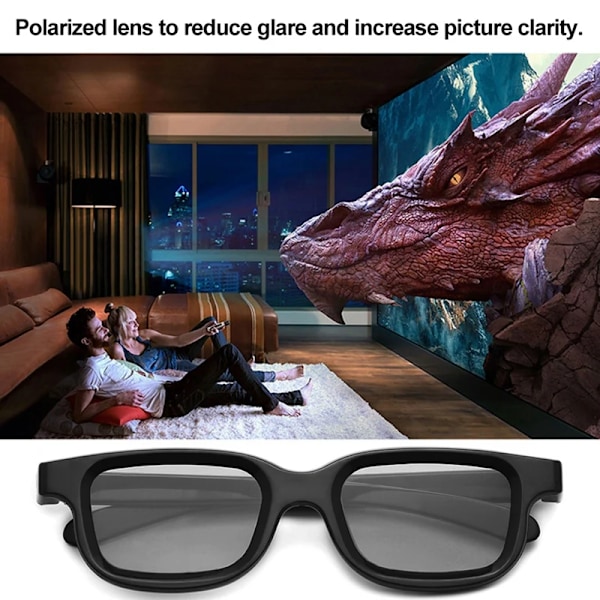 10 bitar Polariserade Passiv 3D Glasögon för Cinema IMIX Skärm