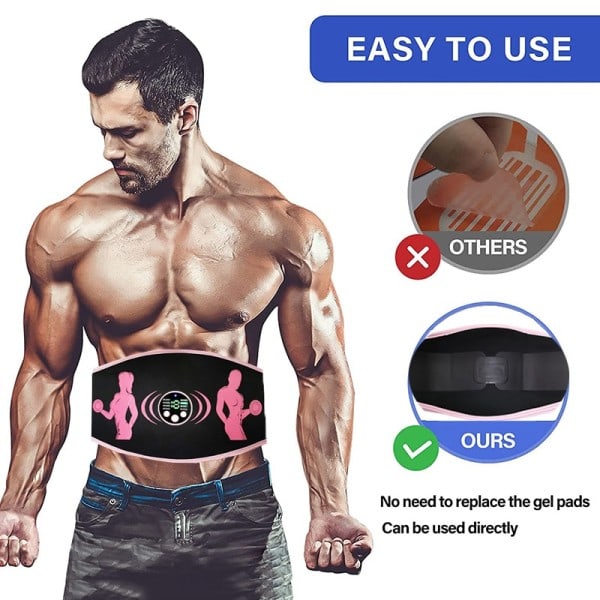 EMS Muskel Stimulation Mavemuskler Mave Bælte Træner Stimulator Massage Fitness Slankning Massager