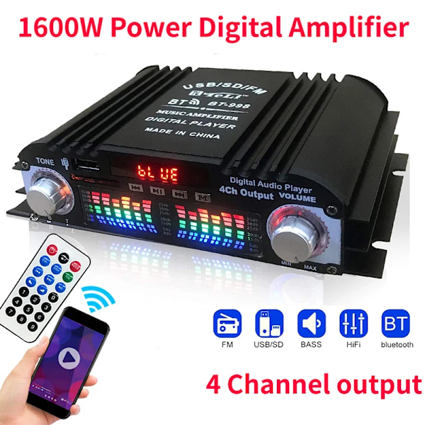 1600W Peak Power HiFi Lyd Forstærker