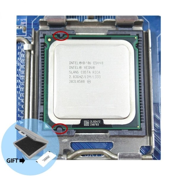 Intel Xeon E5440 2,83GHz 12MB Quad-Core CPU Prosessor Fungerer på LGA775 hovedkort