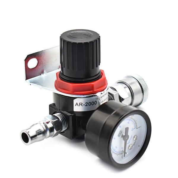 Mini luft tryck avlastning kontroll kompressor regulator behandling enheter ventil med mätare  4MM-16MM koppling