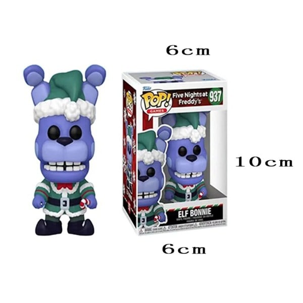 Pop Fem Netter ved Freddy´s Fnaf Bear SANTA FREDDY Spill Action Figur At Five Netter Sikkerhet Breach Modell Barn Leketøy